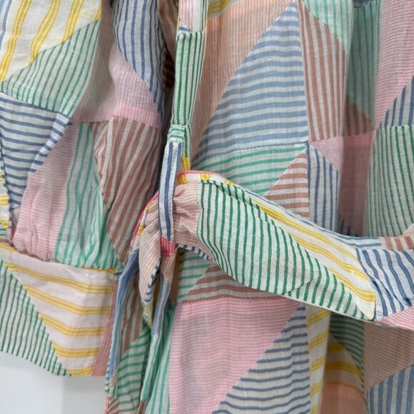 Antik Batik Caroline Long Dress size M 40 Maxi Shirt Dress Belted 100% Cotton - Picture 9 of 13